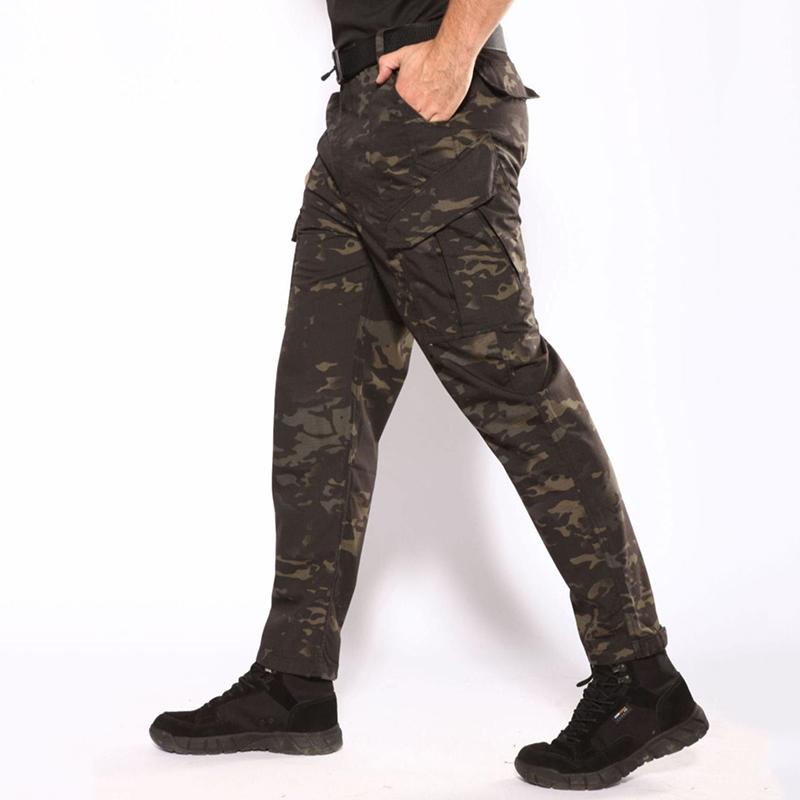 Men's Quick-Dry Tactical Pants Lightweight Waterproof Outdoor Hiking Mountain With Elastic Waistband