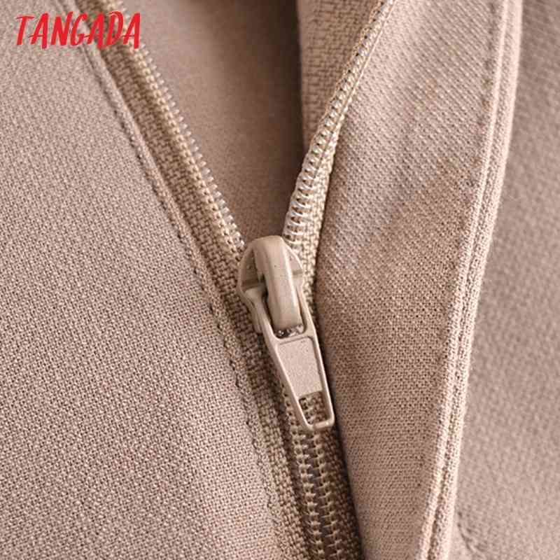 Women Elegant Solid Zipper Pockets OL Shorts Pantalones 3H216 210416
