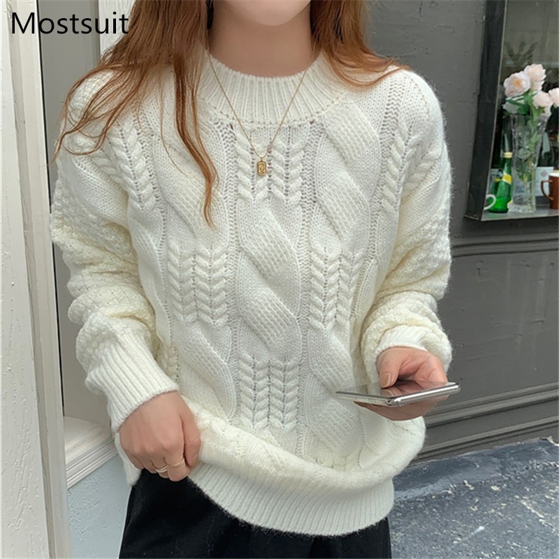 Winter Thick Warm Twisted Knitted Sweater Jumper Women Long Sleeve O-neck Korean Fashion Loose Female Pullover Tops Femme 210518, Green
Winter Thick Warm Twisted Knitted Sweater Jumper Women Long Sleeve O-neck Korean Fashion Loose Female Pullover Tops Femme 210518, Green