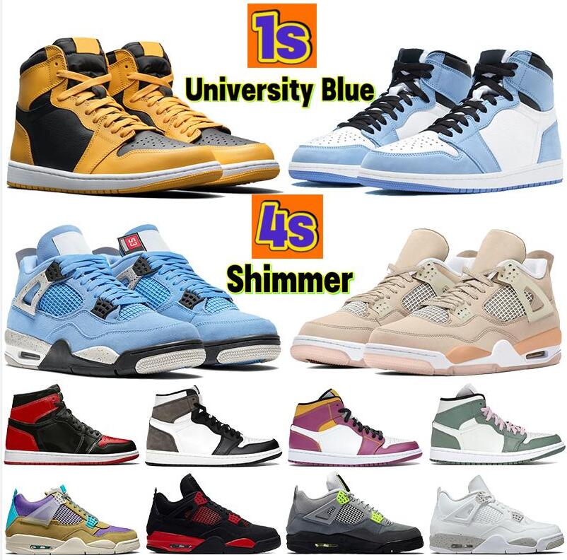 1 1s 4 4s Basketball Shoes University Blue white oreo Aurora heat reactive shimmer pollen patent bred dark mocha black cat men women Sneakers, 18
1 1s 4 4s Basketball Shoes University Blue white oreo Aurora heat reactive shimmer pollen patent bred dark mocha black cat men women Sneakers, 18
