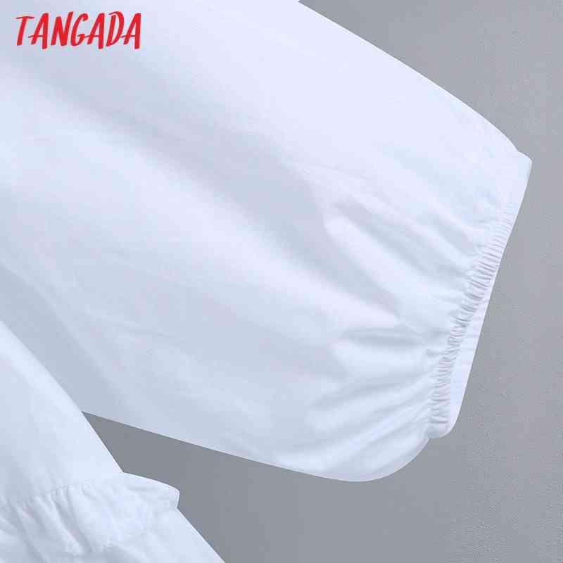 Women Fashion Embroidery Oversized Collar White Mini Dress Vintage Short Sleeve Summer Female Dresses Vestidos BE01 210416