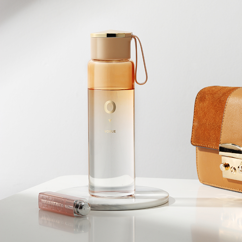 Fashion Cute Glass Water Bottle 400ml Gradient Color Cup Milk Bottles Coffee Mug Wholesale Items Eco Friendly