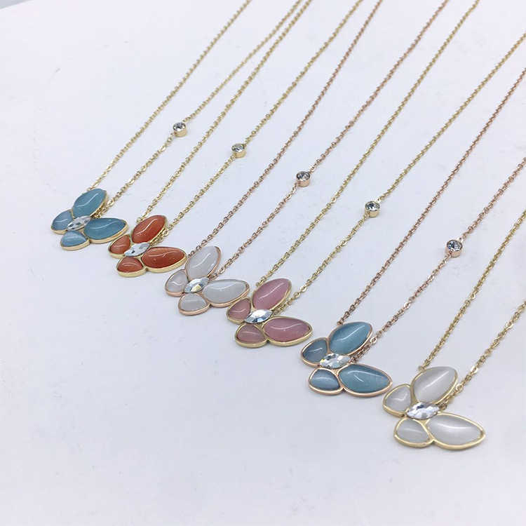 fritillaria butterfly necklace titanium steel jewelry korean new light luxury plated 18 k gold jewelry, Silver
fritillaria butterfly necklace titanium steel jewelry korean new light luxury plated 18 k gold jewelry, Silver