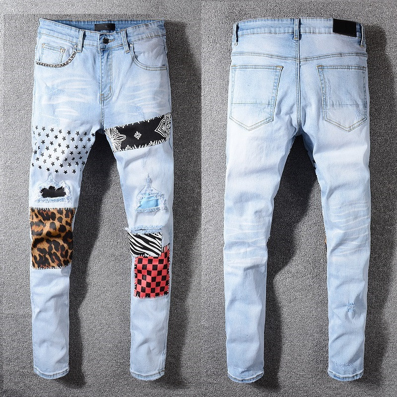Wholesale Mens Blue Jeans Camouflage Pattern Ripped pencil Fit Slim Hip Hop Pants fashion Denim Pant
Wholesale Mens Blue Jeans Camouflage Pattern Ripped pencil Fit Slim Hip Hop Pants fashion Denim Pant
