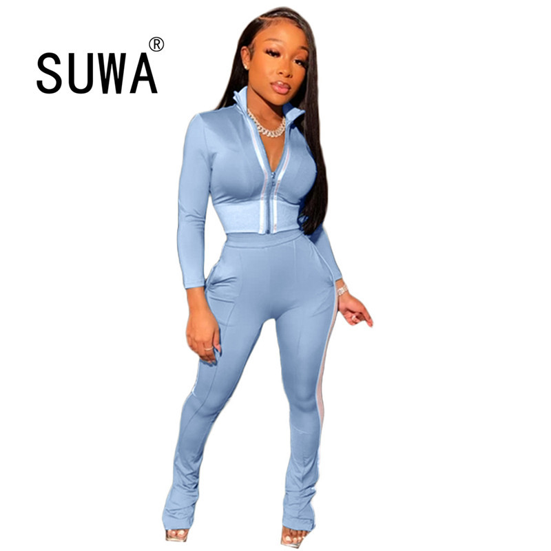 Product Two Piece Set Front Zipper Long-Sleeve Jacket Top + High Waist Stacked Legging Pants Fall Winter Women Clothing 210525, Pink
Product Two Piece Set Front Zipper Long-Sleeve Jacket Top + High Waist Stacked Legging Pants Fall Winter Women Clothing 210525, Pink