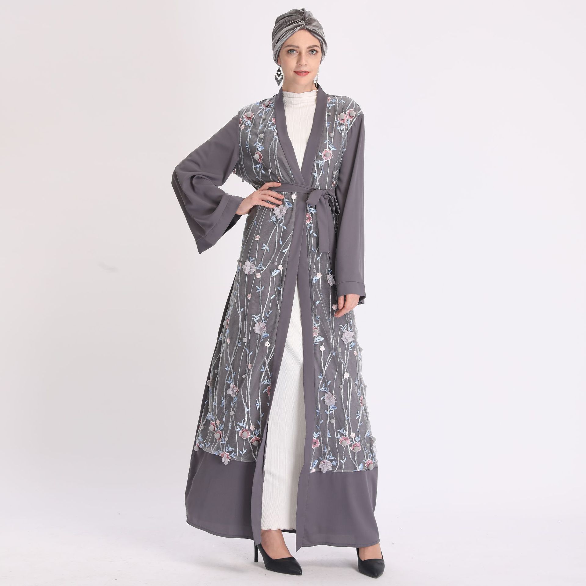 Muslim Fashion Floral Abaya Dubai Kaftan Turkish Islamic Clothing For Women Kimono Elegant Cardigan Ramadan Arab Hijab Dress
Muslim Fashion Floral Abaya Dubai Kaftan Turkish Islamic Clothing For Women Kimono Elegant Cardigan Ramadan Arab Hijab Dress