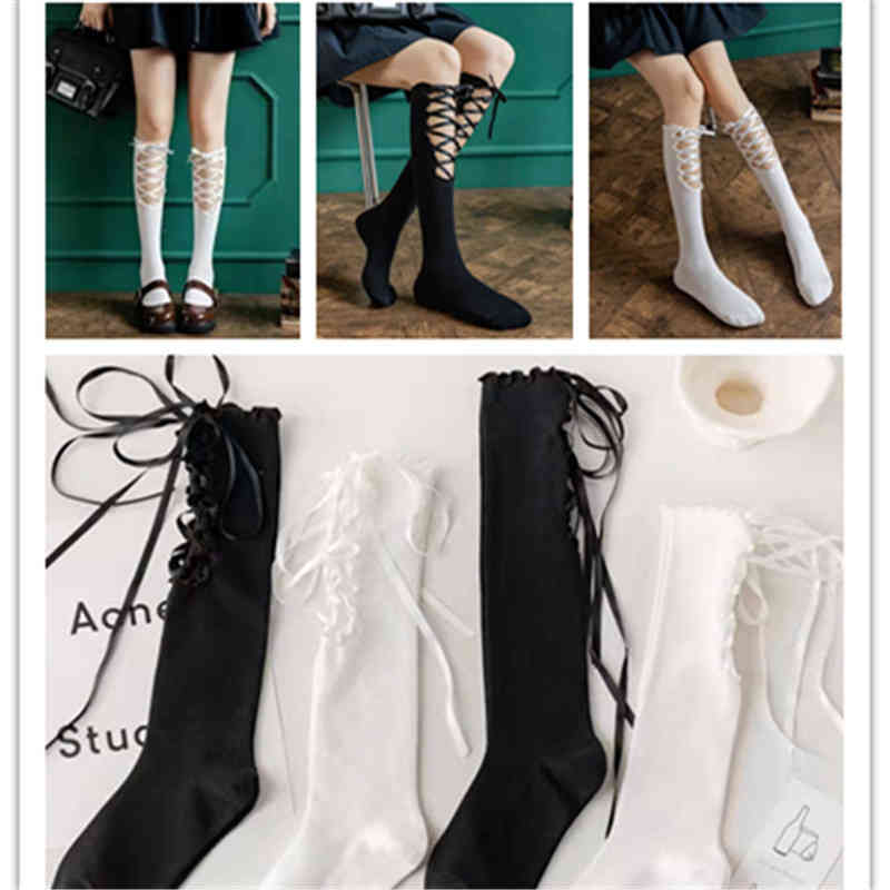 spring and summer new JK bage calf socks simple black white Lolita long tube women's Clothing 60% off, Black front strap
spring and summer new JK bage calf socks simple black white Lolita long tube women's Clothing 60% off, Black front strap
