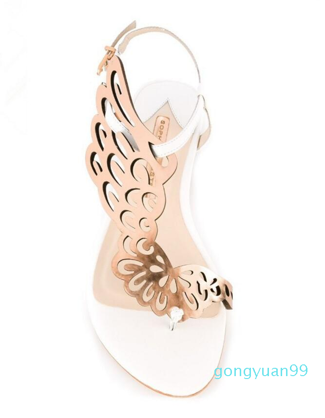 crystal butterfly flat sandals women flip flops angel wings thong flat casual shoes women summer heels dress sandals