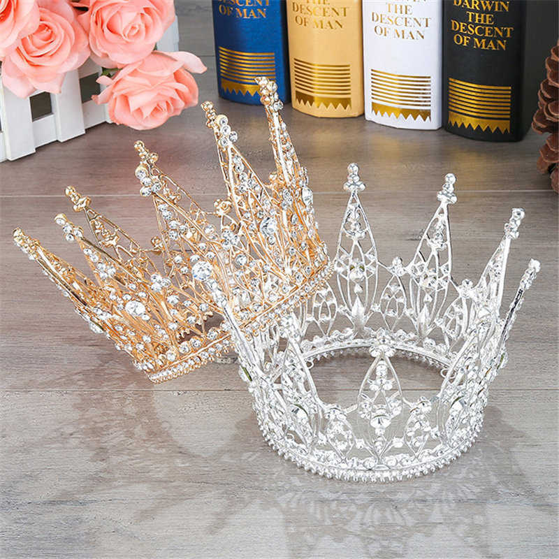 Fashion Pageant Bride Tiara Crown hair accessories Wedding jewelry Show dress Headdress Queen Diadem Prom 210707