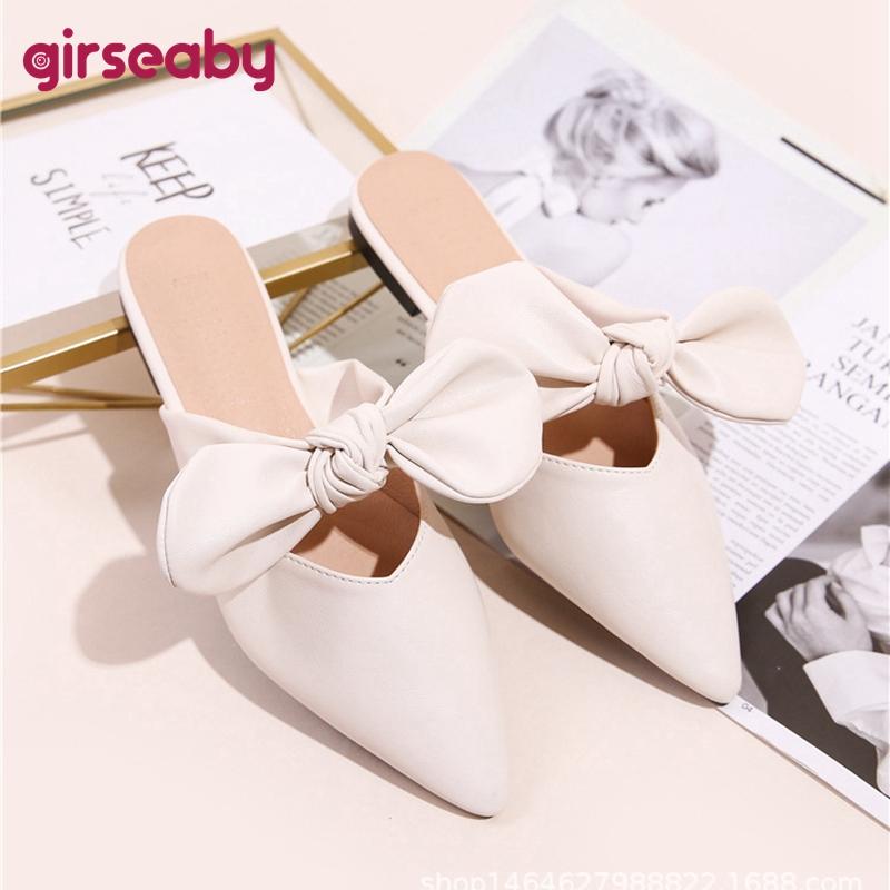 Girseaby 2021 Ladies Slippers Pointed Toe Flat Bowtie Concise Classic Sweet Slip-On Big Size 40 Casual Outdoor A3572, Black
Girseaby 2021 Ladies Slippers Pointed Toe Flat Bowtie Concise Classic Sweet Slip-On Big Size 40 Casual Outdoor A3572, Black