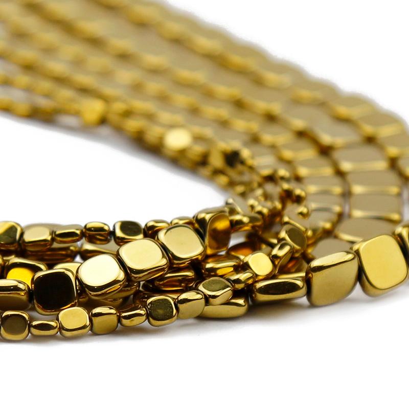 Other Gold 4/6/8MM Flat Square Hematite Natural Stone Spacers Loose Beads For Jewelry Making Diy Handmade Bracelet Accessories 
Other Gold 4/6/8MM Flat Square Hematite Natural Stone Spacers Loose Beads For Jewelry Making Diy Handmade Bracelet Accessories