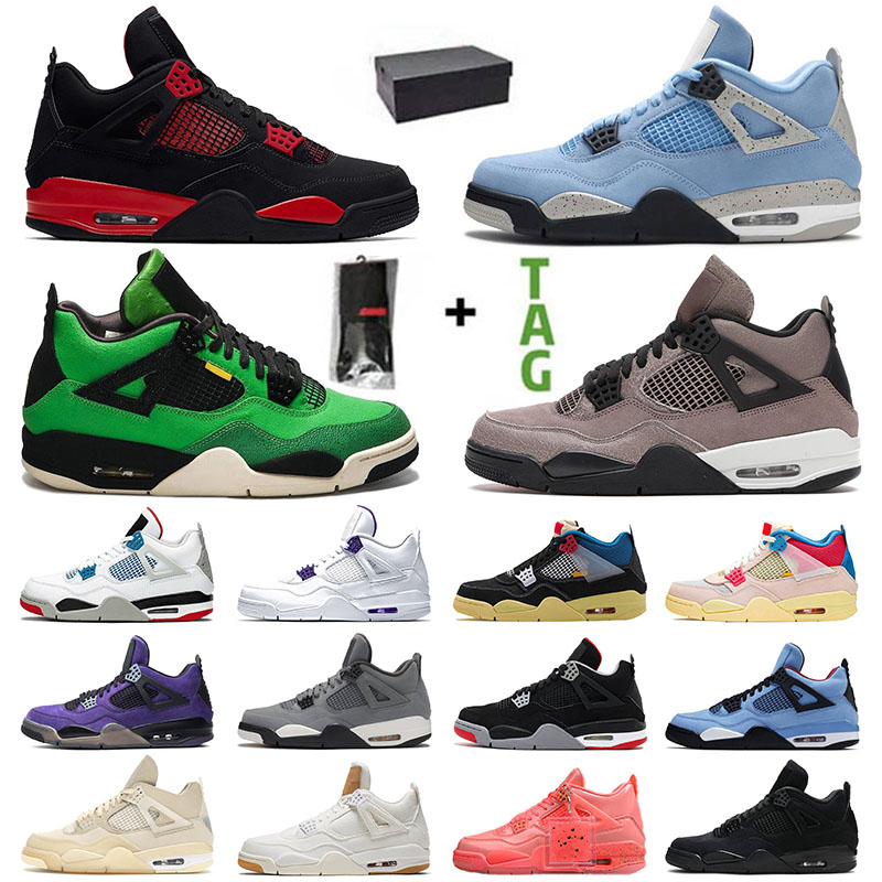 With Box 2021 Jumpman 4 4s Mens Womens Basketball Shoes IV Sail Manila University Blue Red Thunder Taupe Haze Cactus Jack What The Court Pur
With Box 2021 Jumpman 4 4s Mens Womens Basketball Shoes IV Sail Manila University Blue Red Thunder Taupe Haze Cactus Jack What The Court Pur