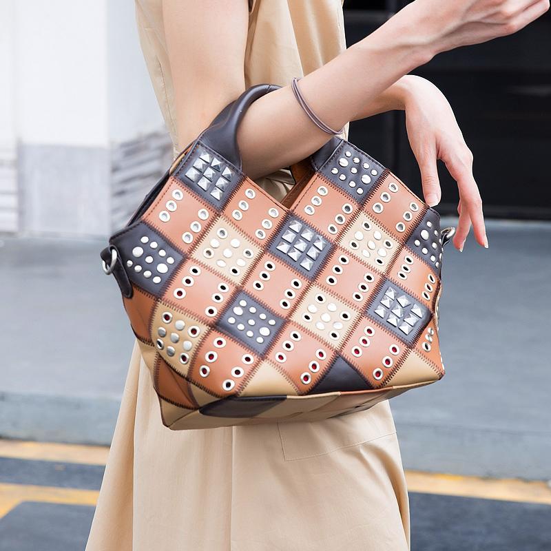 Evening Bags Cobbler Legend Vintage Women Handbag Rivet Leather Fashion Luxury Tote Designer Shoulder/Crossbody/Messenger Lady Pouch
Evening Bags Cobbler Legend Vintage Women Handbag Rivet Leather Fashion Luxury Tote Designer Shoulder/Crossbody/Messenger Lady Pouch