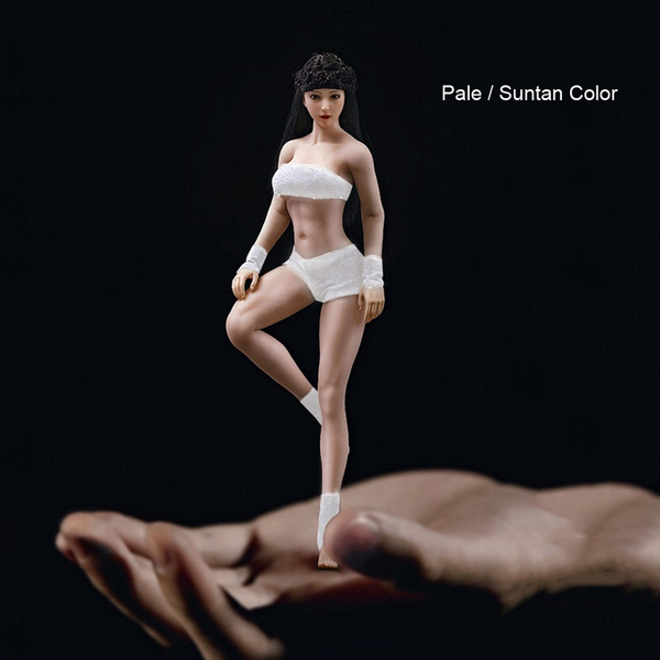 

TBLeague 1/12 Scale Female Action Figure With Head Sculpt T01A T01B Suntan/Pale Skin Body Dolls Model Toys For Panting Q0722, 01a pale skin