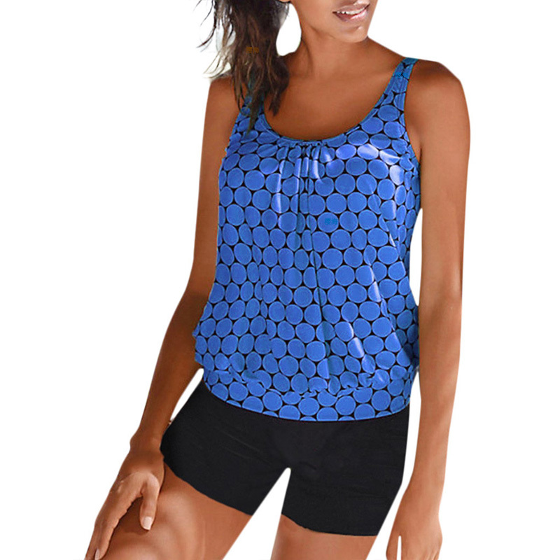 Tankini Two Piece Swimsuit Female Bikinis Women Swimwear Plus Size Push Up Bathing Suit Shorts Beach Bathers Trunks 210520