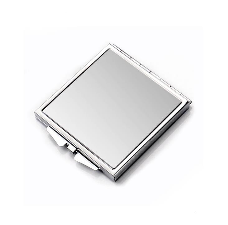 62mm Square Metal Cosmetic Compact Mirror Blank Makeup Mirrors Gifts 100pcs/lot SN2227