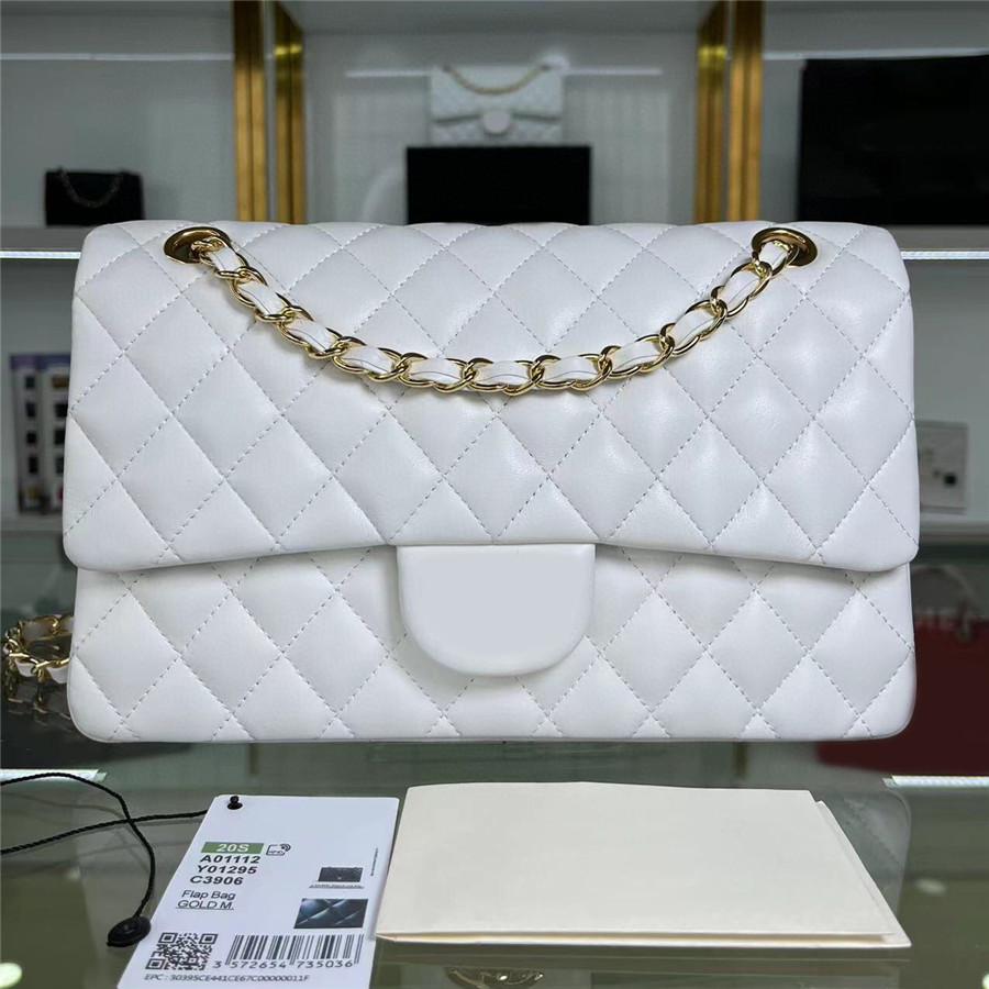 Designer Women Timeless Classic Double Flap Shoulder Bag Handbag A01112 White Black Silver Golden Chain Outdoor Bags 15.5*25.5*6.5cm
Designer Women Timeless Classic Double Flap Shoulder Bag Handbag A01112 White Black Silver Golden Chain Outdoor Bags 15.5*25.5*6.5cm