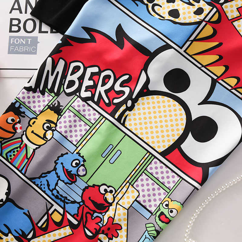 Women's high waist slim cartoon letter print bag hip bodycon Tube skirt summer knee elastic pencil skirts Falda WA526 210619