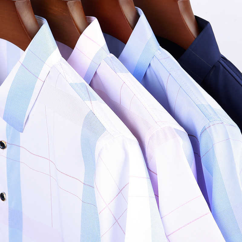 Fashion Plaid Shirt Men Silk Cotton Summer Short sleeve Casual Shirts Slim Fit Camisa Masculina Drop C745 210721