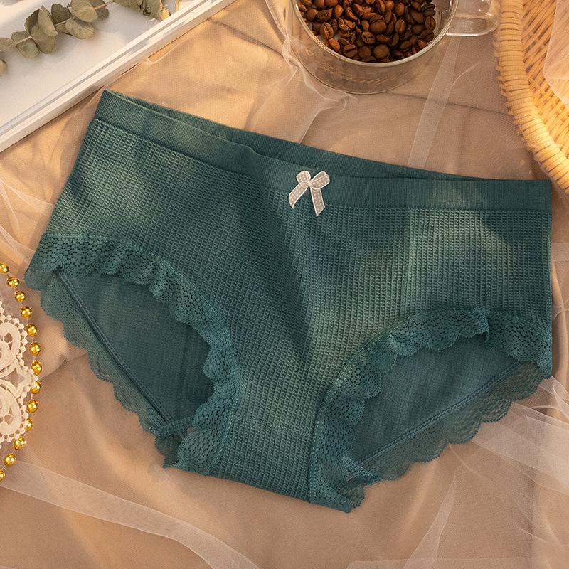 Women's Panties Lattice Graphene Seamless Mid-Waist Lace Side Crotch Breathable Korean Girl Briefs, Yellow
Women's Panties Lattice Graphene Seamless Mid-Waist Lace Side Crotch Breathable Korean Girl Briefs, Yellow