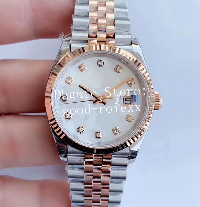 12 Style Watches Men Rose Gold 36mm Watch Automatic Cal.3235 Eta Men's 126231 Gray Mother Of Pearl Dial 116231 EW Steel Jubilee Bracelet Date EWF Crystal Wristwatches, Box
12 Style Watches Men Rose Gold 36mm Watch Automatic Cal.3235 Eta Men's 126231 Gray Mother Of Pearl Dial 116231 EW Steel Jubilee Bracelet Date EWF Crystal Wristwatches, Box