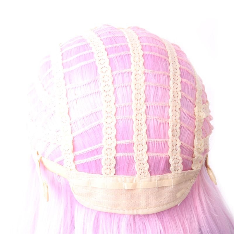 Rainbow Curly Synthetic Wig Female Cosplay Wigs For Women Long Hair Colored Pink Red Blue Green Black Blonde Brown