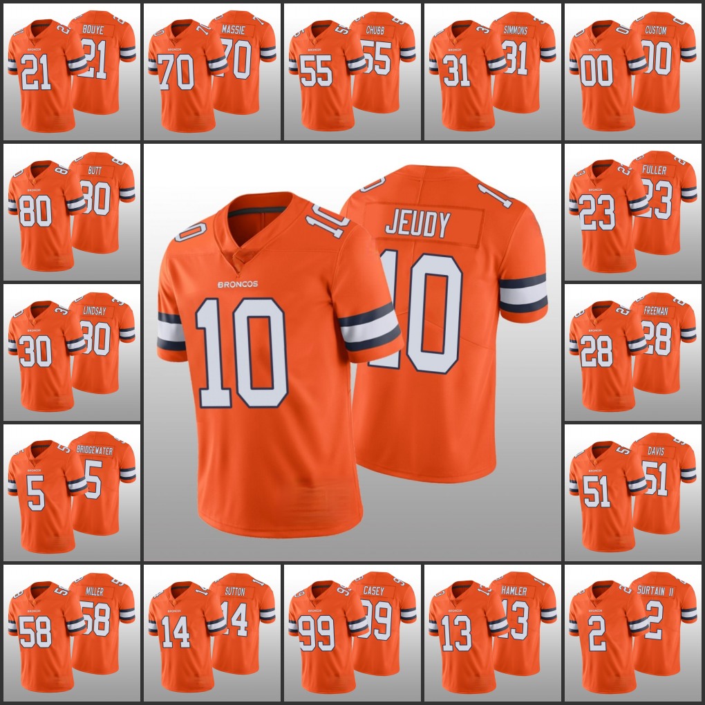 DenverBroncosFootball Jersey #2 Patrick Surtain II 10 Jerry Jeudy 30 Phillip Lindsay 31 Justin Simmons 58 Von Miller Custom
DenverBroncosFootball Jersey #2 Patrick Surtain II 10 Jerry Jeudy 30 Phillip Lindsay 31 Justin Simmons 58 Von Miller Custom