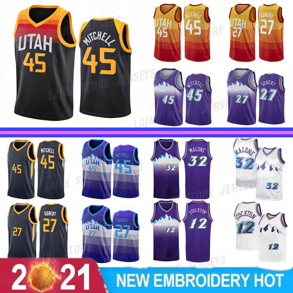 Donovan 45 Mitchell Rudy 27 Gobert Basketball Jersey Utahs John 12 Stockton Karl 32 Malone Vintage Uniform Jerseys, White retro mens
Donovan 45 Mitchell Rudy 27 Gobert Basketball Jersey Utahs John 12 Stockton Karl 32 Malone Vintage Uniform Jerseys, White retro mens