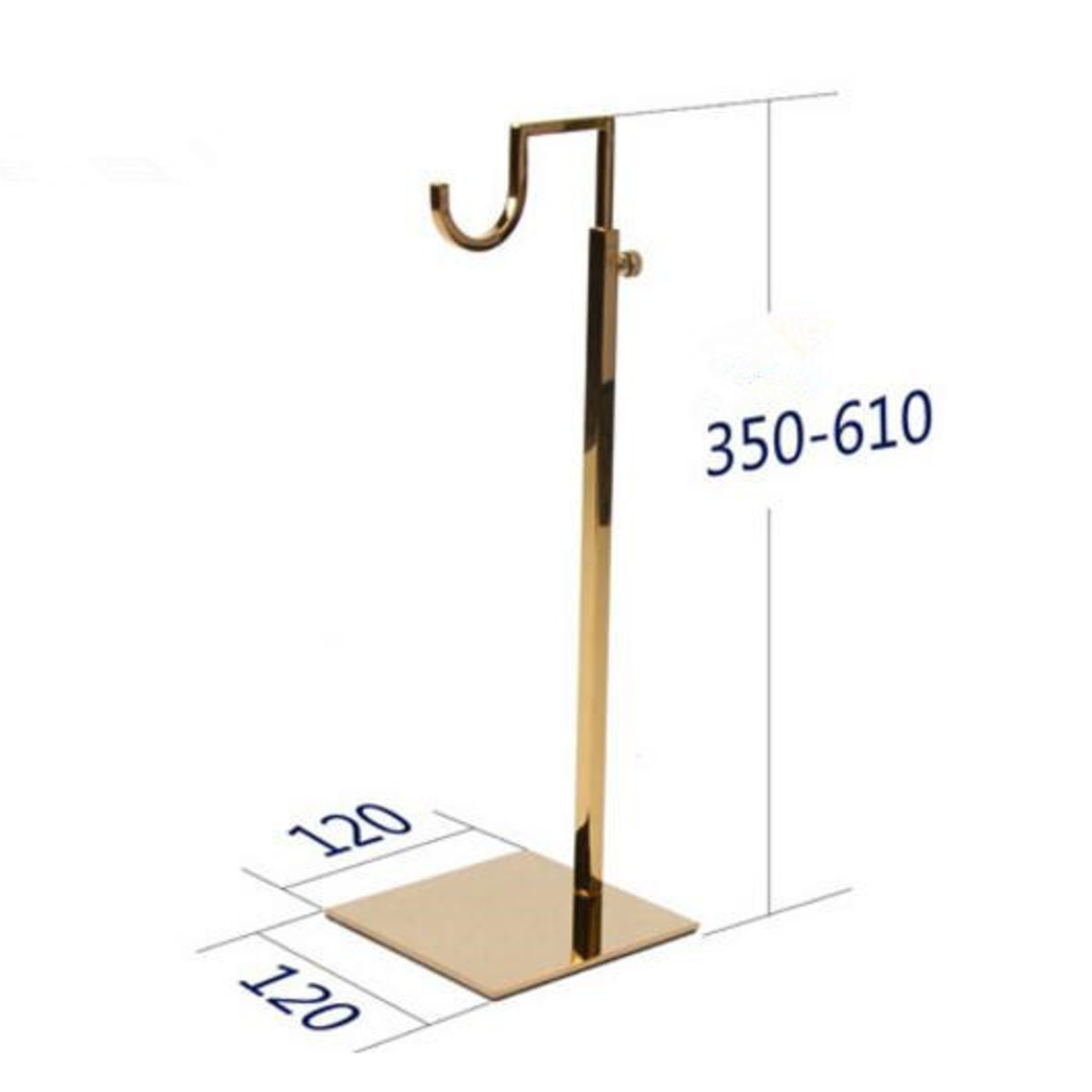 Stainless Steel Handbag Rack Men Women Bag Display Stand Adjustable Metal Backpack Shelf Holder