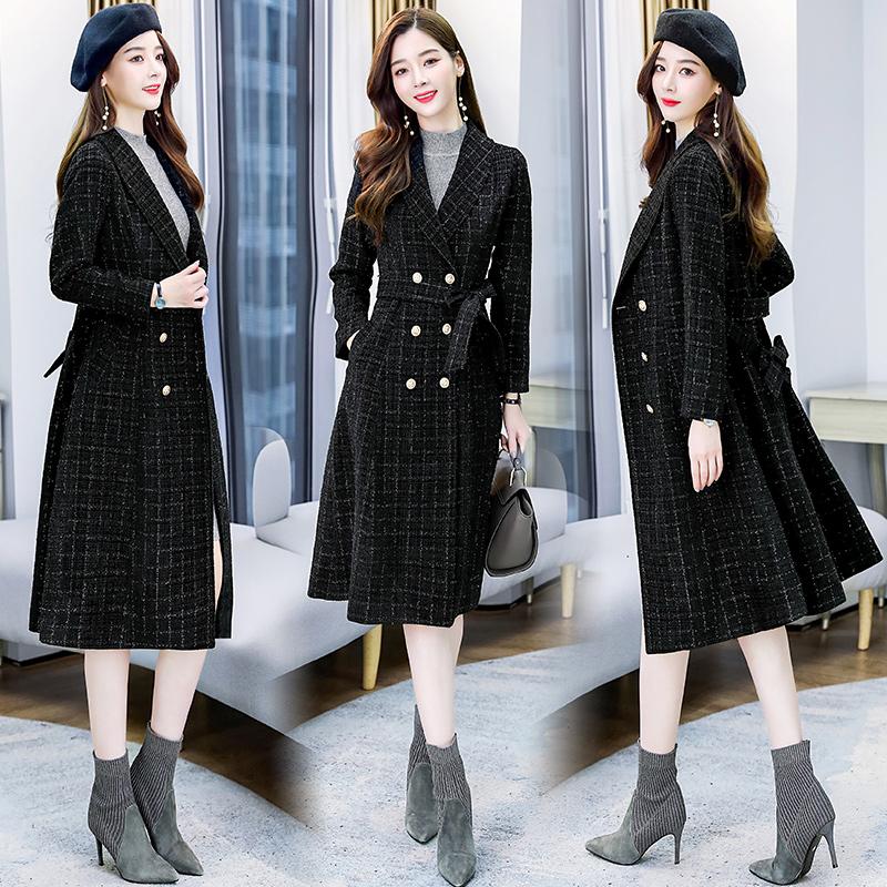 Women's Trench Coats Women Woollen Long Coat 2021 Spring Autumn Office Lady Outerwear Warm Plaid Winderbreakers Cardigans, Tan;black
Women's Trench Coats Women Woollen Long Coat 2021 Spring Autumn Office Lady Outerwear Warm Plaid Winderbreakers Cardigans, Tan;black