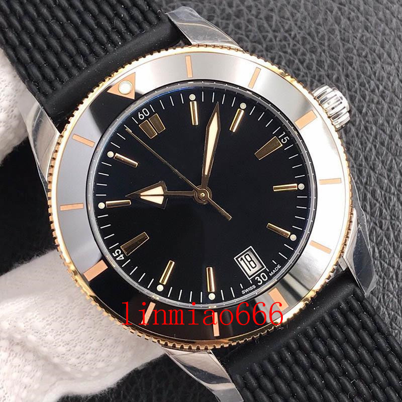 classic luxury men's and women's diving sports mechanical watch automatic movement 46mm, black dial, rubber strap,, Slivery;brown
classic luxury men's and women's diving sports mechanical watch automatic movement 46mm, black dial, rubber strap,, Slivery;brown