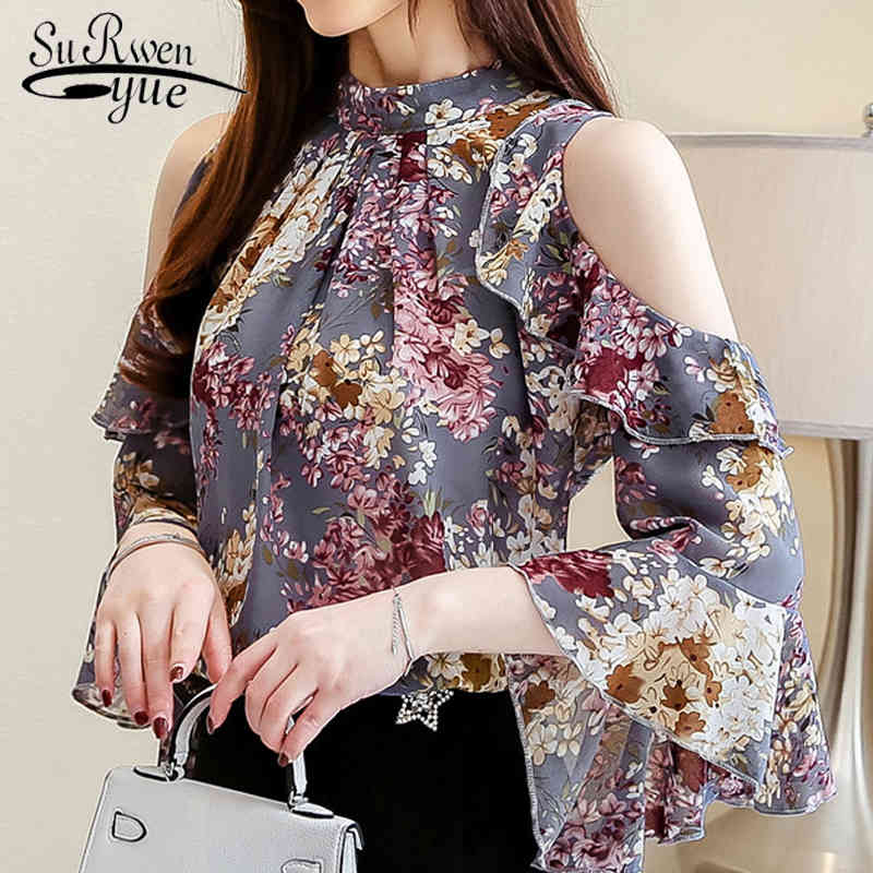 Fashion Casual Women Blouse Elegant Clothing Tops Short Sleeve Butterfly O-neck Plus Size 5388 50 210427