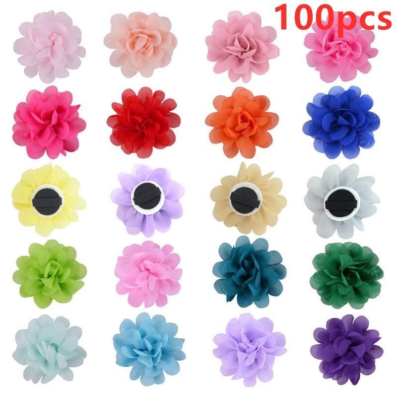 50/100pcs Dog Collar Flowers Multicolor Pet Flower Bow Tie Charms Puppy Small Cat Grooming Accessories Apparel