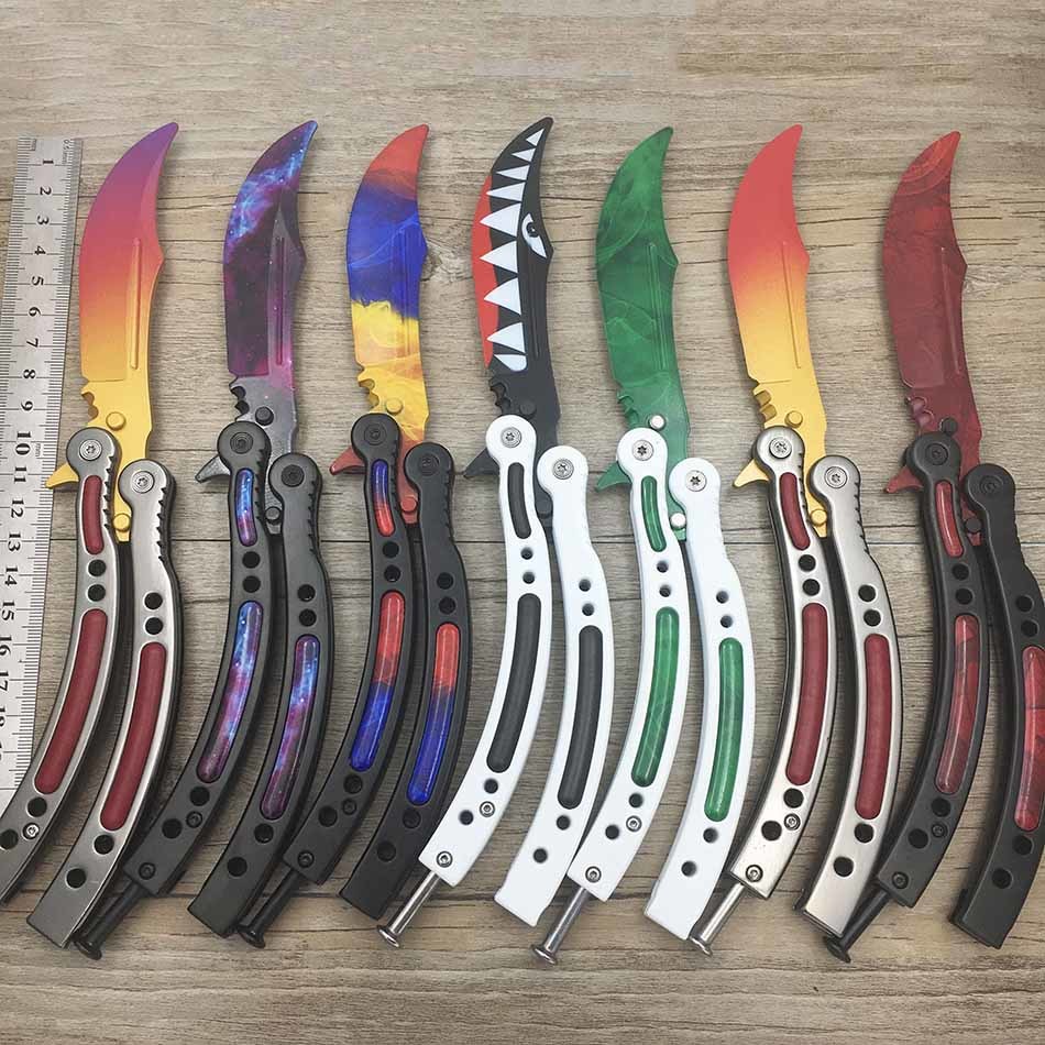 Dropship Butterfly in box CS GO Karambit practice folding Knife butterfly trainer knife case dull blade no edge tool
Dropship Butterfly in box CS GO Karambit practice folding Knife butterfly trainer knife case dull blade no edge tool