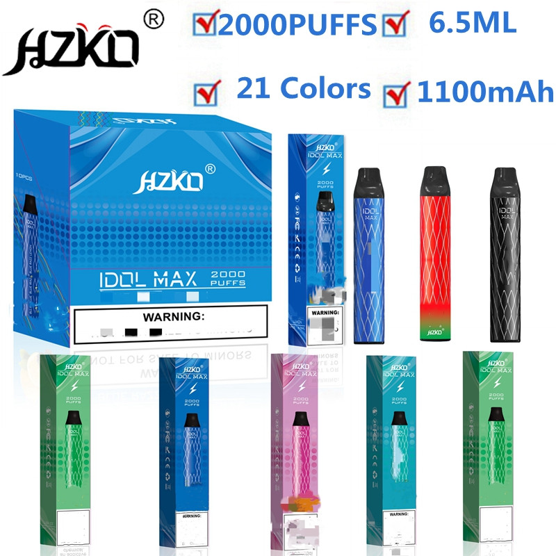 Original HZKO IDOL MAX Disposable vape E Cigarettes Device Kit 1100mAh Battery 2000 Puffs Prefilled 6.5ml Cartridges Pen Authentic xxl vapes
Original HZKO IDOL MAX Disposable vape E Cigarettes Device Kit 1100mAh Battery 2000 Puffs Prefilled 6.5ml Cartridges Pen Authentic xxl vapes