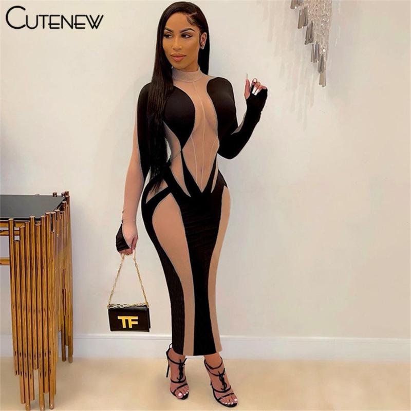 Casual Dresses Cute Sexy Mesh See Through Patchwork Long Sleeve Bodycon Dress Women Summer Y2K Turtleneck Skinny Stretch Lady Clubwear, Black;gray
Casual Dresses Cute Sexy Mesh See Through Patchwork Long Sleeve Bodycon Dress Women Summer Y2K Turtleneck Skinny Stretch Lady Clubwear, Black;gray