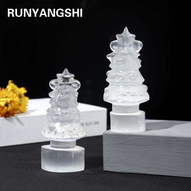 Christmas Decorations 1pc Natural Selenite Gemstone Tree Shape Decoration Healing Crystal Specimen Festival Ornament Gift 
Christmas Decorations 1pc Natural Selenite Gemstone Tree Shape Decoration Healing Crystal Specimen Festival Ornament Gift