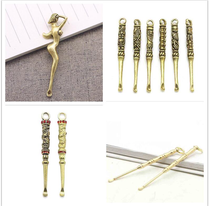 Brass Material Metal Spoon Dab Key Ring Smoking Pipe Accessories Earpick Shovel Wax Tools Scoop Dabber For Hookah Shisha Herb Snuff 11 Styles
Brass Material Metal Spoon Dab Key Ring Smoking Pipe Accessories Earpick Shovel Wax Tools Scoop Dabber For Hookah Shisha Herb Snuff 11 Styles