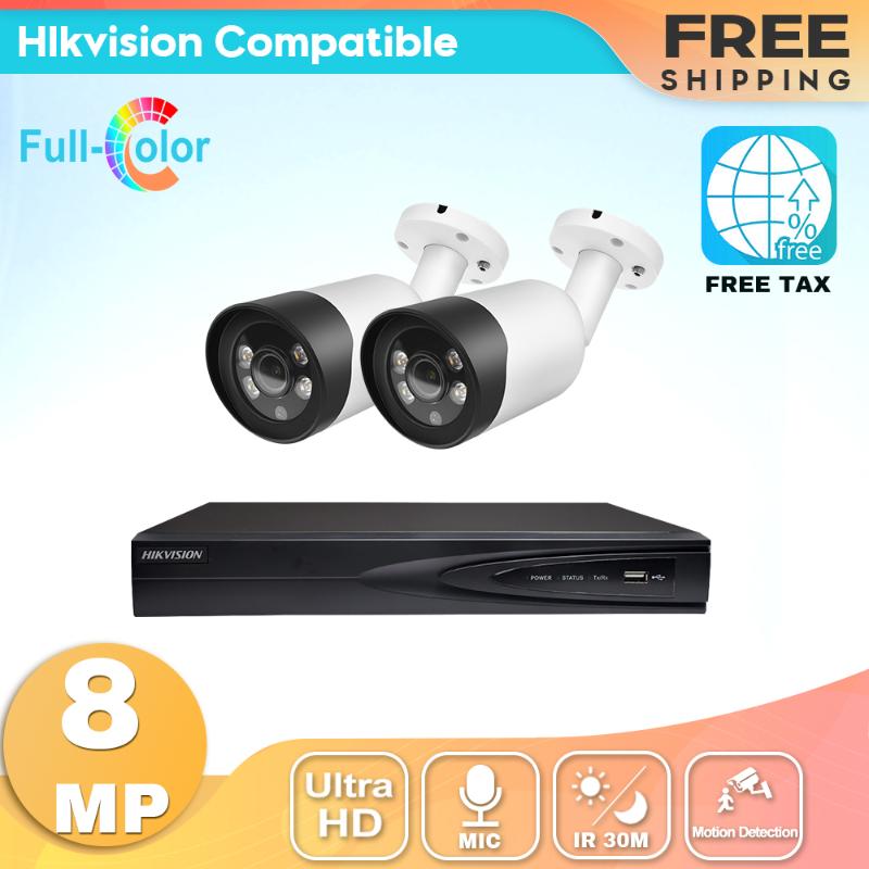 Wireless Camera Kits Hikvision Compatible 2PCS 8MP IP ColorVu & Original DS-7604NI-K1/4P DIY Video Security CCTV System
Wireless Camera Kits Hikvision Compatible 2PCS 8MP IP ColorVu & Original DS-7604NI-K1/4P DIY Video Security CCTV System