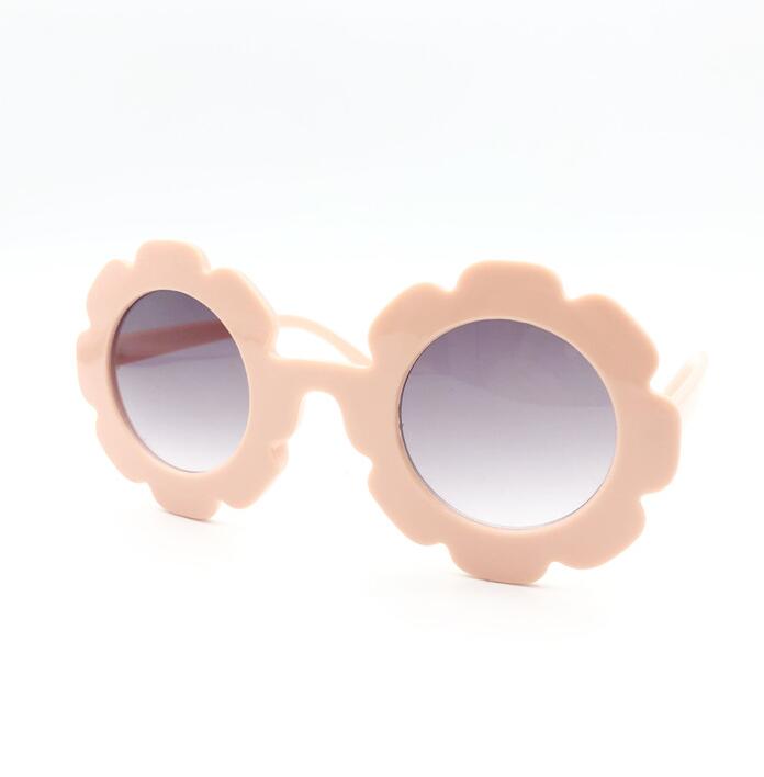2021 Sun Flower Kids Sunglasses Cute Round Shape Baby Sunglass sparkling Bling Flowers Children Eyeglasses M024 Z260305