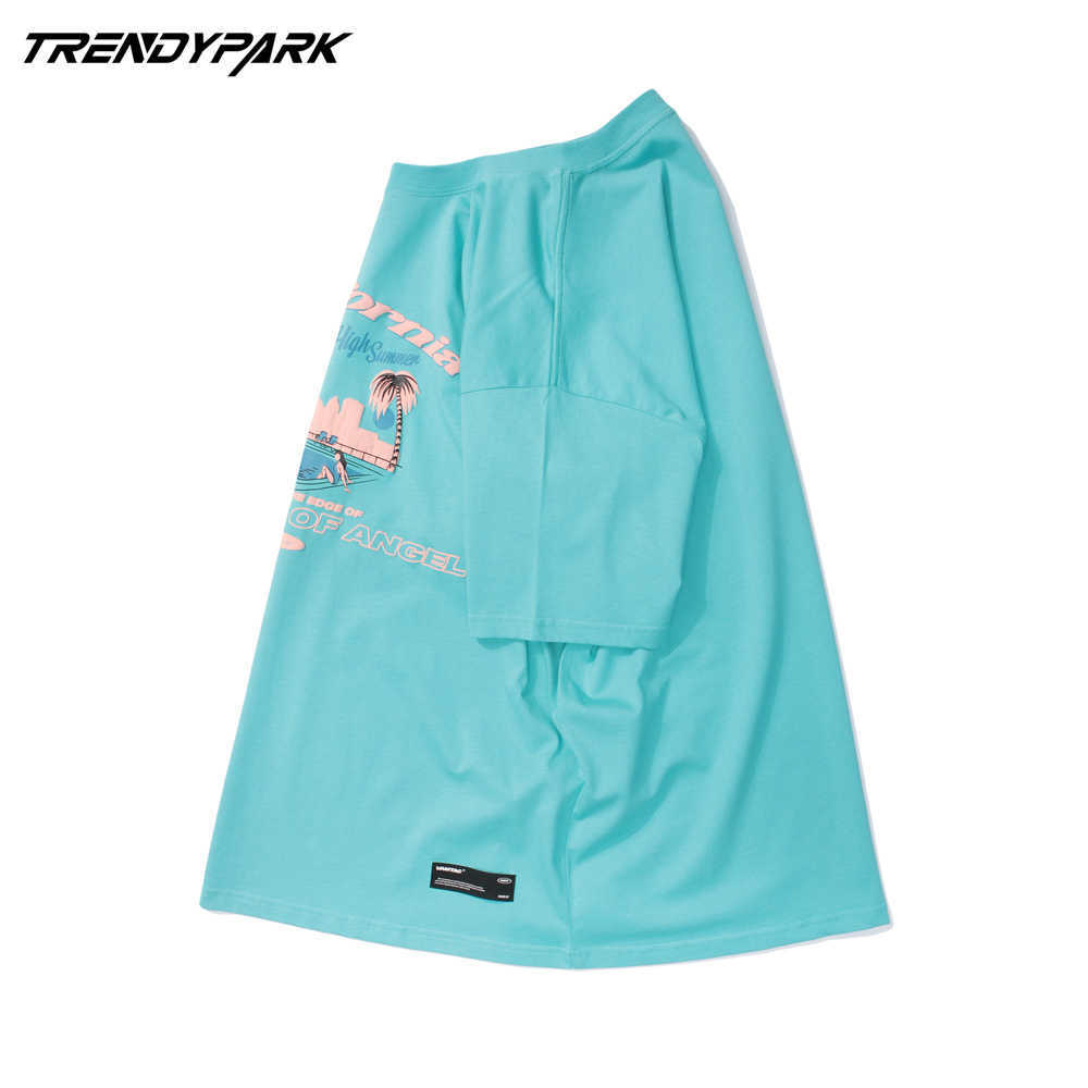 Men's T Shirt Digital Print Hip Hop Streetwear Tshirt Summer Harajuku Cotton Casual Short Sleeve T-Shirt Summer Shirt Tops 210601