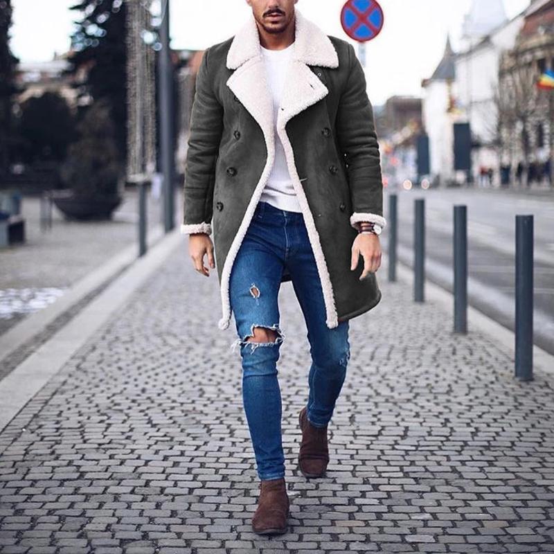 Men's Clothing 2021 European American Fall/winter Style Casual Fashion Fleece Warm Jacket Jackets
