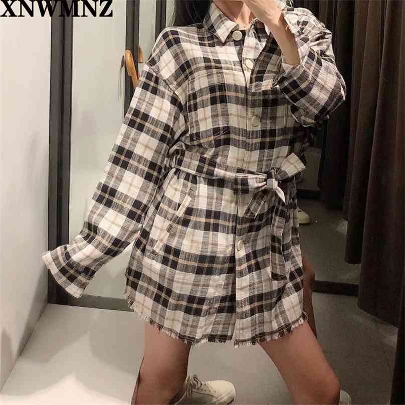 Plaid top Printed Blouses Women Fashion Turn Down Collar Shirts Elegant Tie Belt Waist Pockets Tops Female Ladies 210520, Multi
Plaid top Printed Blouses Women Fashion Turn Down Collar Shirts Elegant Tie Belt Waist Pockets Tops Female Ladies 210520, Multi