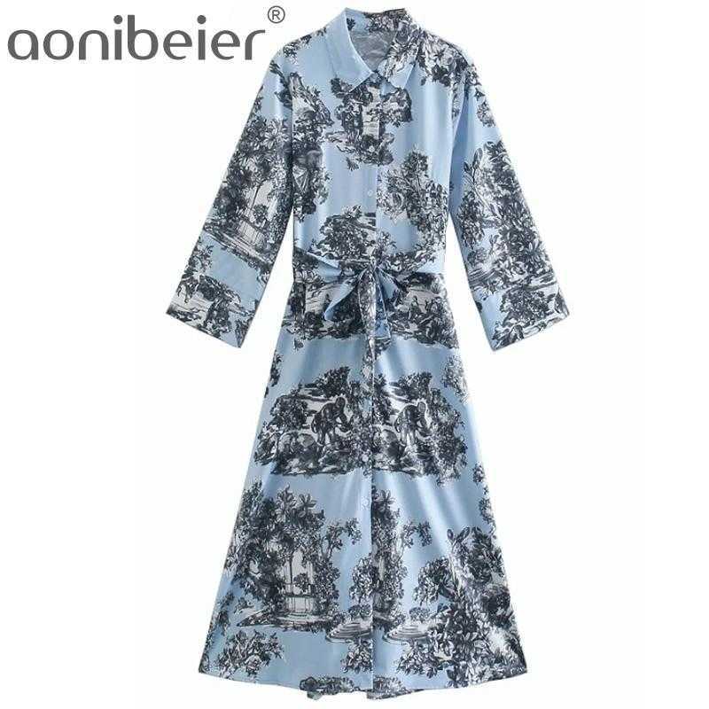 Za Woman Long Shirt Dres Elegant Blue Print Sleeve Dresses Ladies Belt Button Up Casual Urban 210604, Sky blue
Za Woman Long Shirt Dres Elegant Blue Print Sleeve Dresses Ladies Belt Button Up Casual Urban 210604, Sky blue