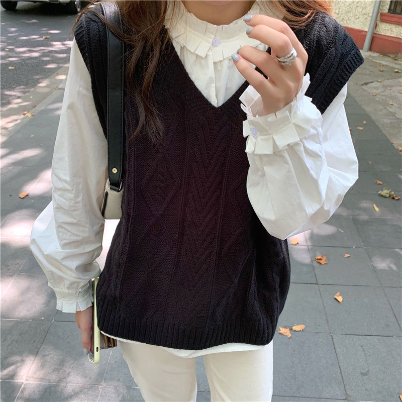Nomikuma Women Blouse Korean Pleated Ruffle Puff Long Sleeve O-neck Pullover Shirt Autumn New Causal Blusas Mujer 6C619 210427