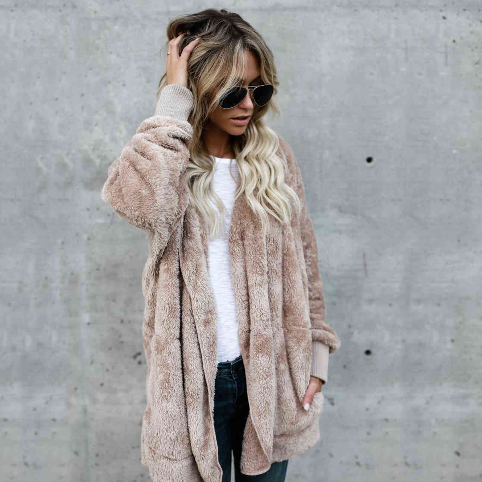 Most Women Autumn Winter women Coat warm soft outfit hoodie girl's gift zipper Casual sweatshirts 211109