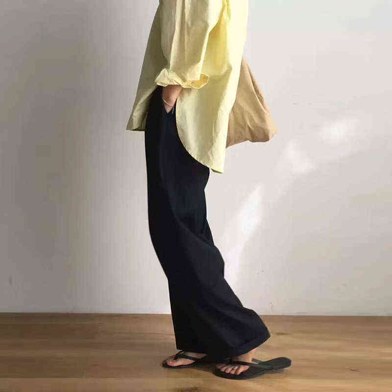TWOTWNSTYLE Maxi Pants For Women High Waist Zipper Pocket Summer Big Large Size Long Trousers Fashion Elegant Clothing 211115