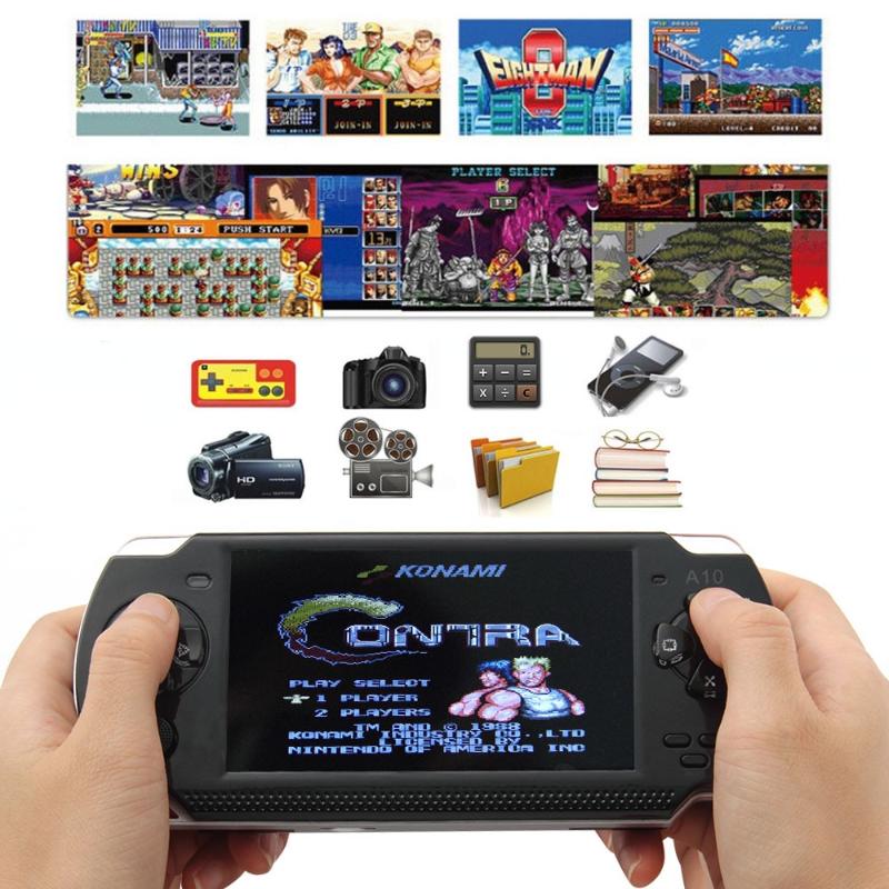 Portable Game Players Kids Handheld Console Portatil Video Games 4.3 Player Classic Tetris 500 8GB With MP3/4 Camera Oyun