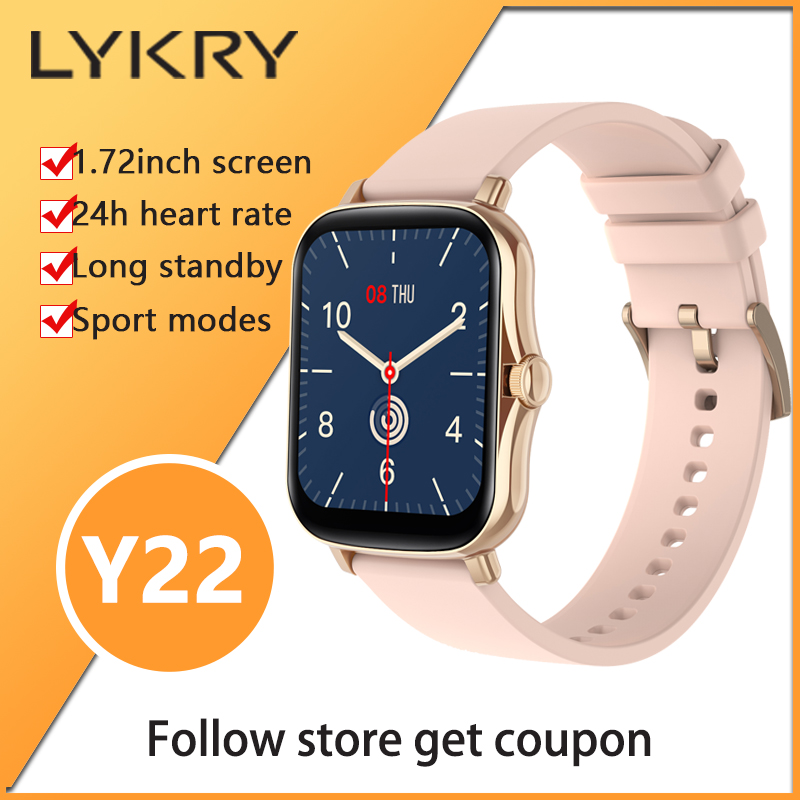 LYKRY Y22 Smart Watch 1.72inc Screen 20mm IP67 Waterproof Women Men Watch HeartRate Fitness Watches PK amazfit gts 2 Y20 P8 Plusg, Black
LYKRY Y22 Smart Watch 1.72inc Screen 20mm IP67 Waterproof Women Men Watch HeartRate Fitness Watches PK amazfit gts 2 Y20 P8 Plusg, Black
