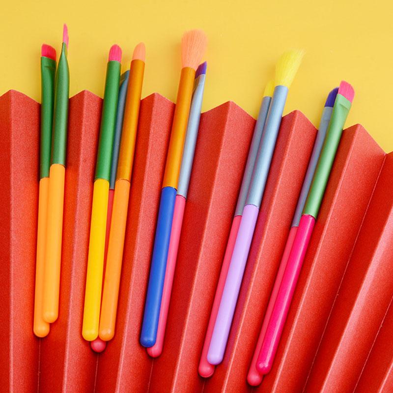 Makeup Brushes 10/15PCS Set Female Foundation Eye Shadow Eyeliner Multicolor Handle Professional Beauty Tool Make Up Maquillaje